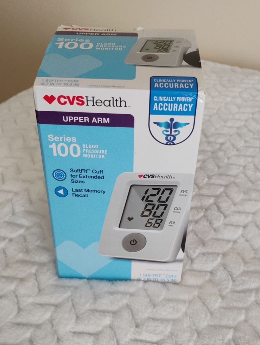 CVS Health Series 100 Upper Arm Blood Pressure Monitor - White/Blue
